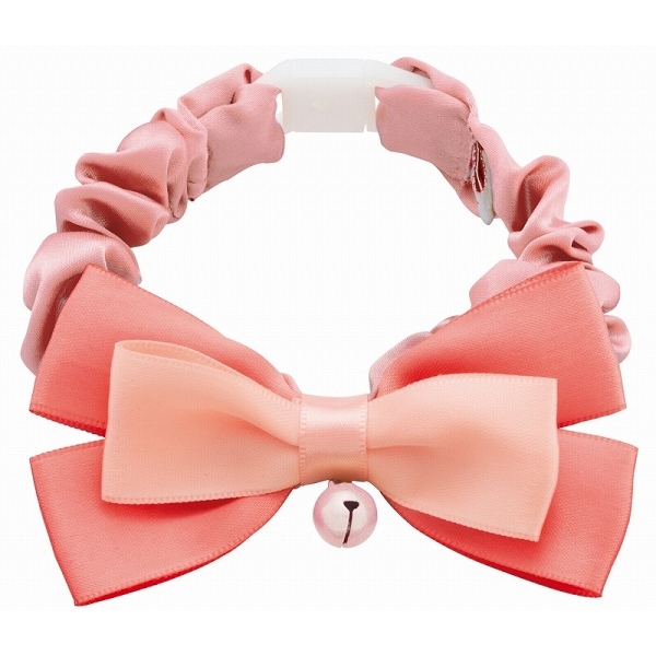 猫の首輪】キャットカラー プレシャンテ シュシュ リボン ピンク 首